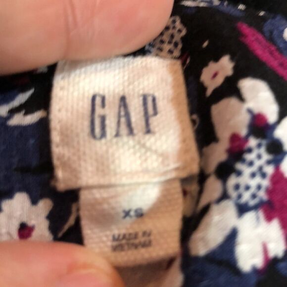 Gap Floral Blouse with Ruffled Neck and Long Sleeves - Picture 11 of 12